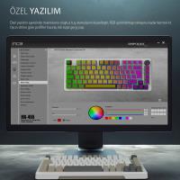 INCA IKG-455 EMPOUSA GASKET HOT SWAP POSH TRİ-MODE MAKRO RGB MEKANIK GAMING KLAVYE-BEYAZ kablosuz ve kablolu kulanma özl - 4